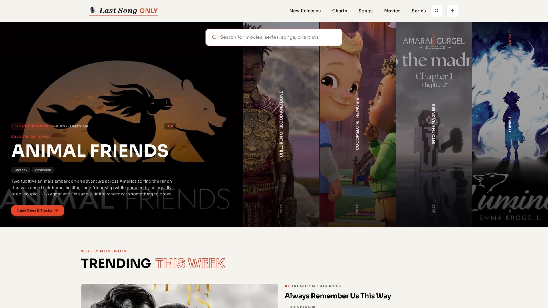 Last Song Only — A soundtrack database that answers one question well: what was that last song?